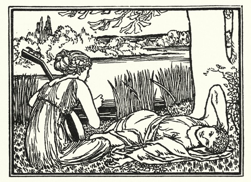 Illustrazione per Poems di John Keats: Endymion da Robert Anning Bell
