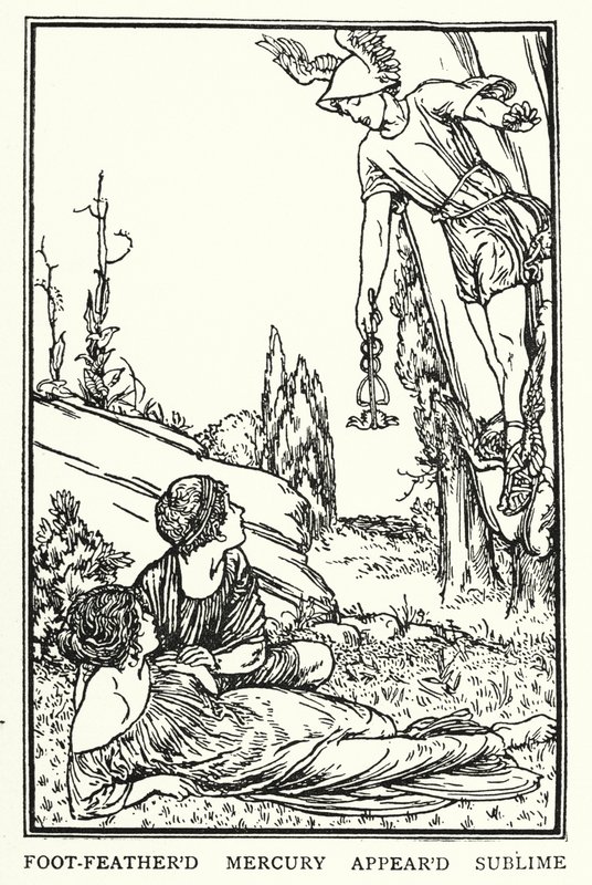 Illustrazione per Poesie di John Keats: Endimione (litografia) da Robert Anning Bell