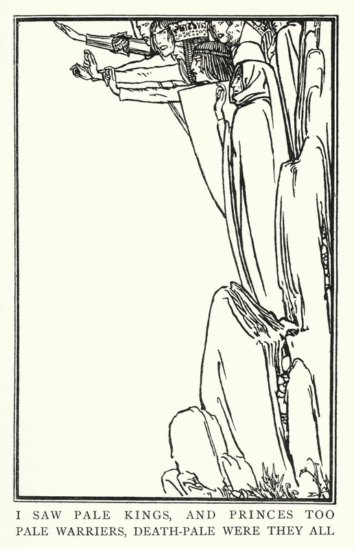 Illustrazione per Poesie di John Keats: La Belle Dame Sans Merci da Robert Anning Bell