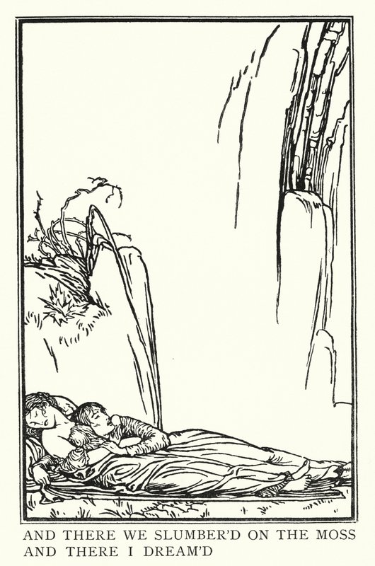 Illustrazione per Poesie di John Keats: La Belle Dame Sans Merci da Robert Anning Bell
