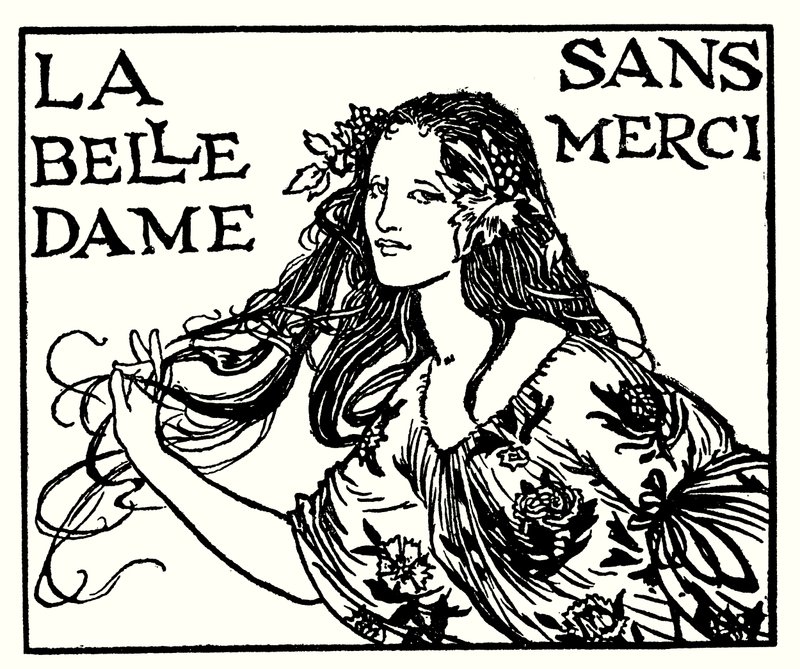 Illustrazione per Poems di John Keats: La Belle Dame Sans Merci da Robert Anning Bell