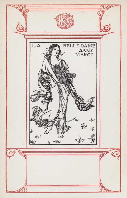 Illustrazione per Poems di John Keats: La Belle Dame Sans Merci da Robert Anning Bell