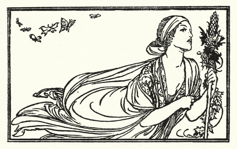 Illustrazione per Poems di John Keats: Sleep And Poetry da Robert Anning Bell