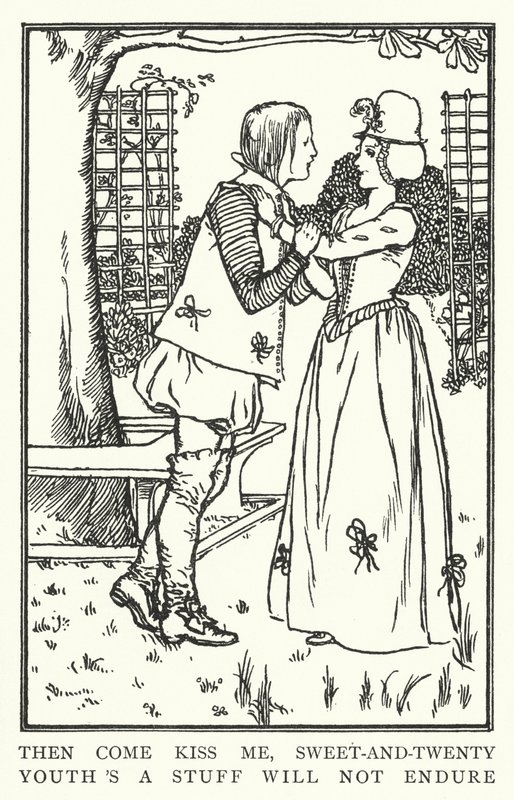 Allora vieni a baciarmi, dolce e ventenne, la giovinezza è una cosa che non durerà da Robert Anning Bell