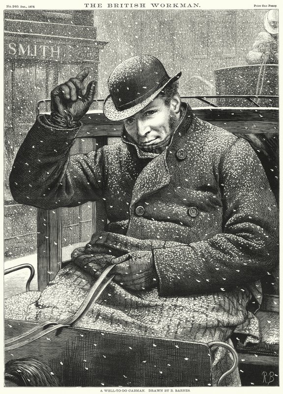 Un vetturino benestante (incisione) da Robert Barnes
