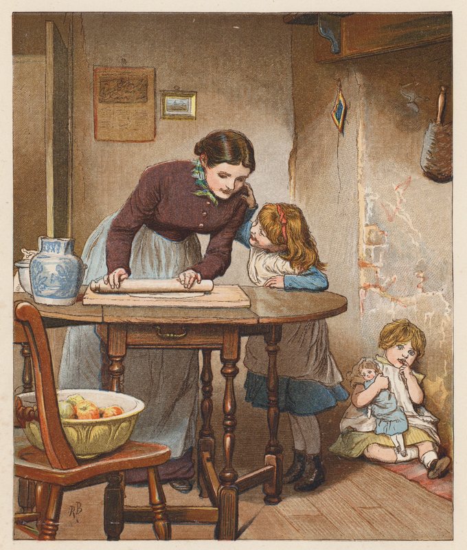 La moglie del contadino stava preparando una torta di mele da Robert Barnes