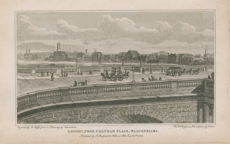 Londra, da Chatham Place, Blackfriars da Robert Blemell Schnebbelie