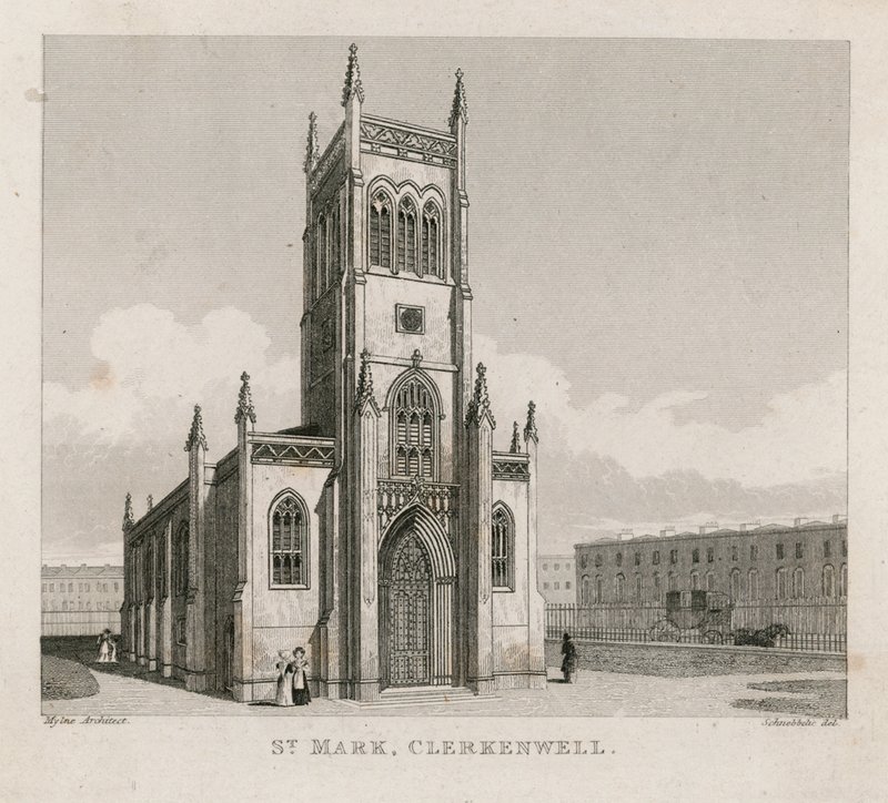 Chiesa di San Marco, Clerkenwell da Robert Blemell Schnebbelie