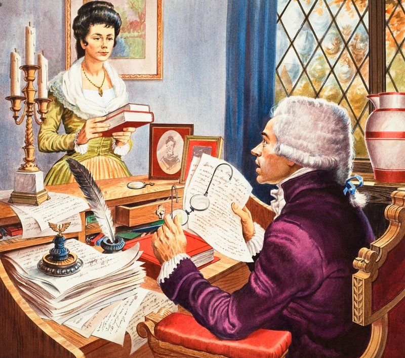 Robespierre e Eleanore Duplay (gouache su carta) da Robert Brook