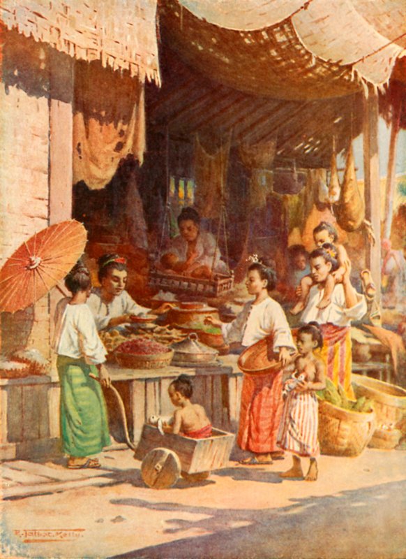 In un bazar birmano da Robert George Talbot Kelly