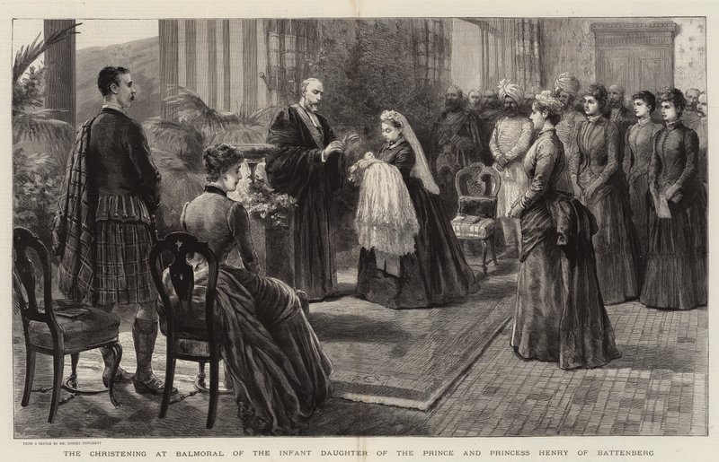 Il battesimo a Balmoral della figlia del Principe e della Principessa Henry di Battenberg da Robert Pritchett