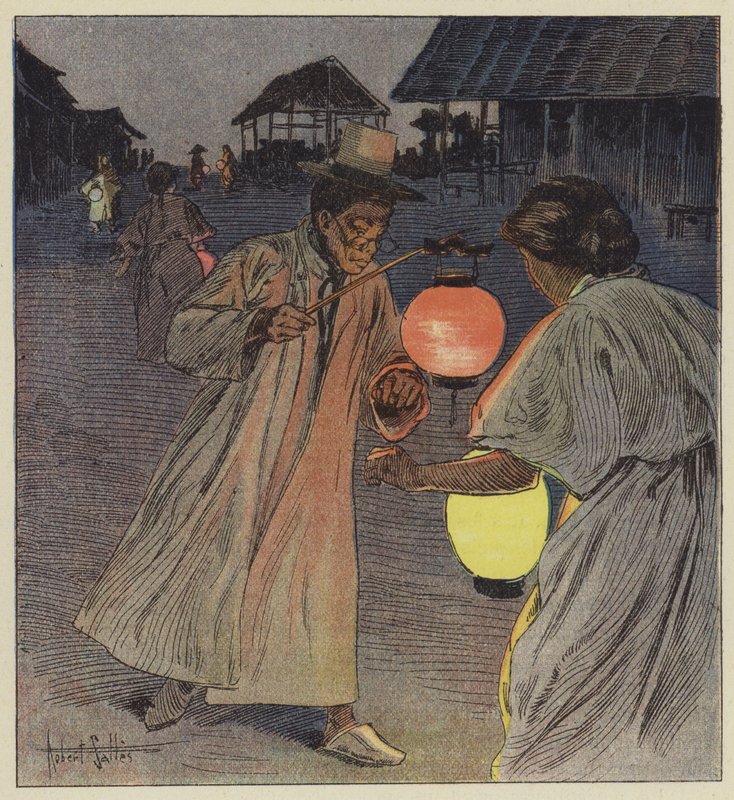 Passeggiata notturna dei coreani da Robert Salles