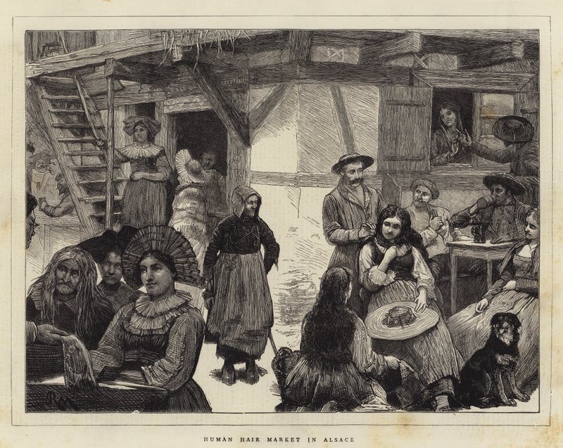 Mercato dei capelli umani in Alsazia da Robert Walker Macbeth