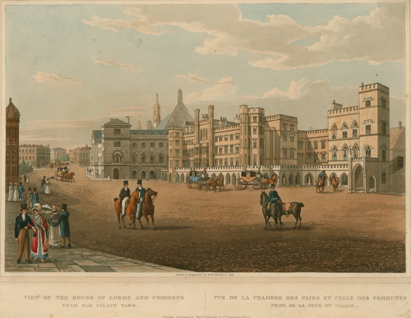 Veduta delle Case dei Lord e dei Comuni da Old Palace Yard da Robert the Elder and Younger Havell