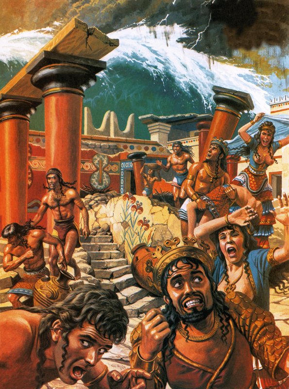 Un maremoto che devasta una città di Creta nel XV secolo a.C. da Roger Payne