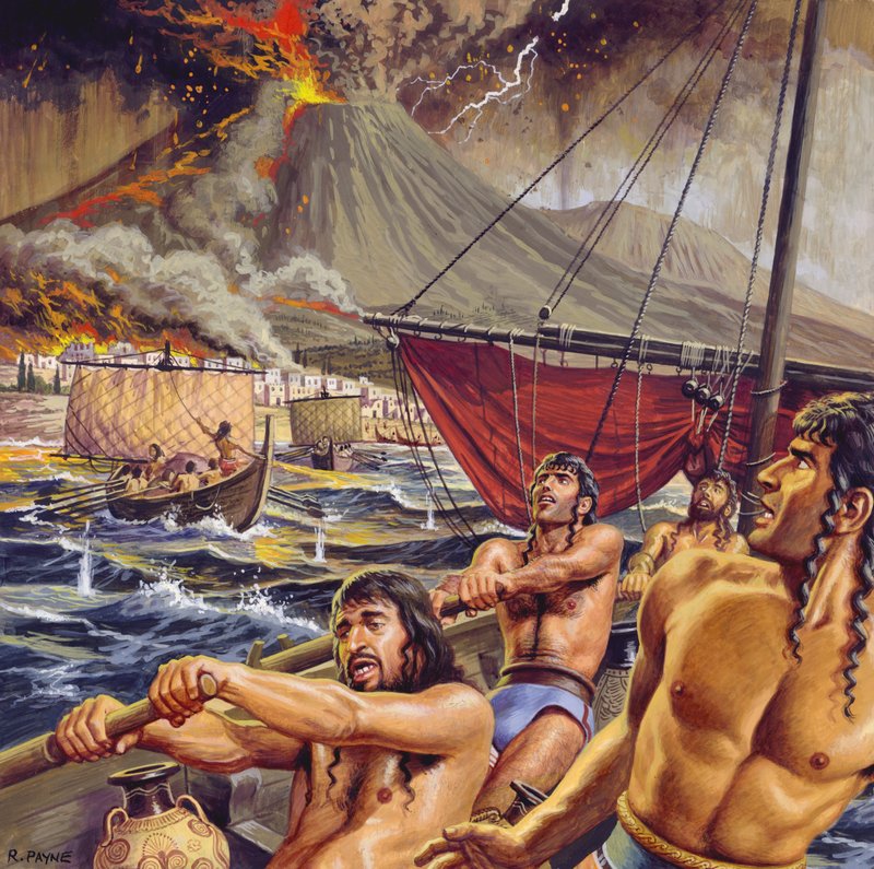 Il mistero di Atlantide (gouache su carta) da Roger Payne