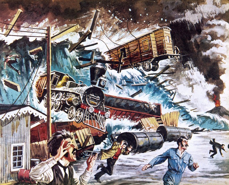 Lo tsunami che colpì il Cile durante le eruzioni del 1896 da Roger Payne