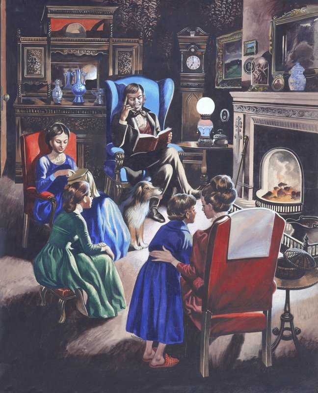 Crescere attraverso i secoli: Le ragazze povere e ricche della Gran Bretagna (gouache su carta) da Ron Embleton