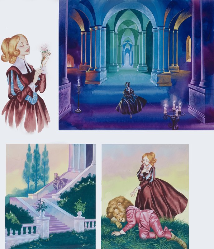 Illustrazioni per La Bella e la Bestia da Ron Embleton