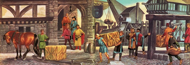 Nei giorni dei nostri antenati: Un ruggente commercio di lana da Ron Embleton