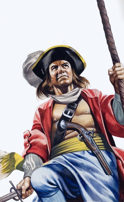 Sir Henry Morgan (guazzo su carta) da Ron Embleton