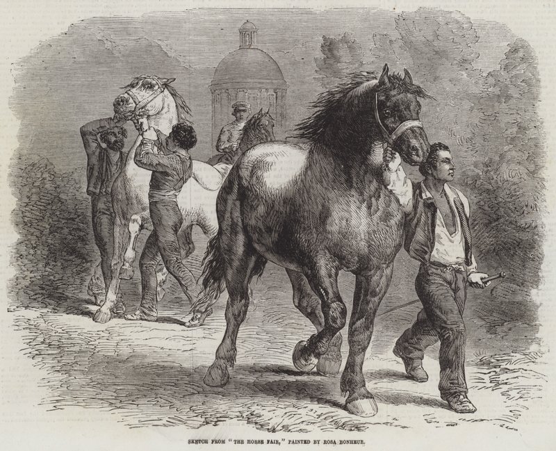 Schizzo da La fiera del cavallo da Rosa Bonheur