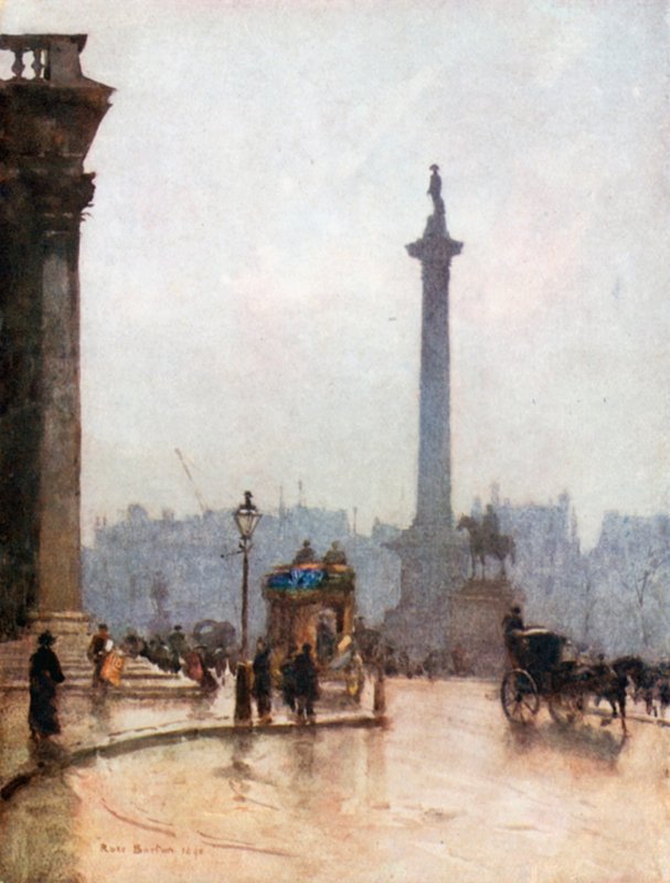 Colonna di Nelson e portico di St Martin-in-the-Fields da Rose Maynard Barton