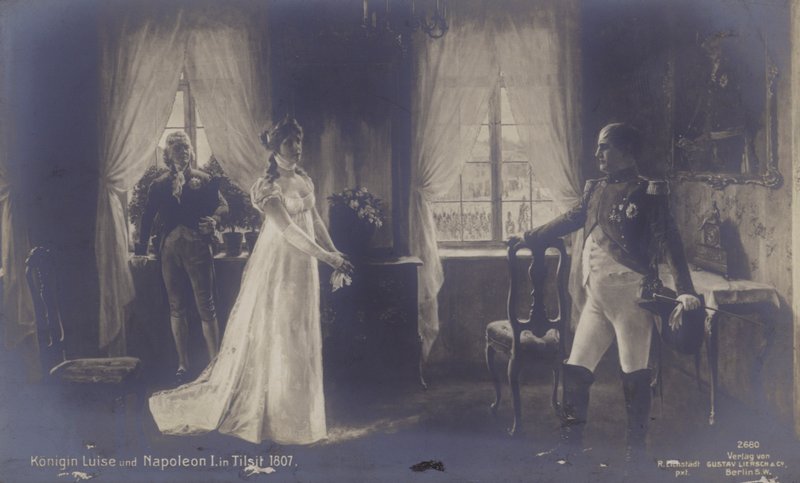 La Regina Luisa di Prussia incontra Napoleone a Tilsit da Rudolf Eichstaedt
