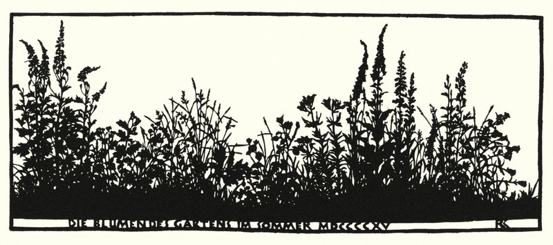 Pagina da Hausliches Leben, silhouette di Rudolf Koch da Rudolf Koch