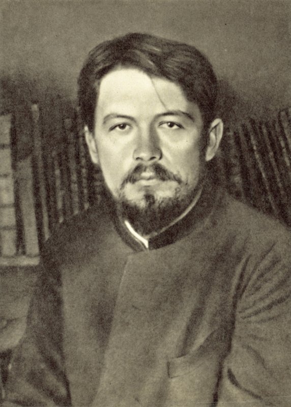 Anton Chekhov nella sua tenuta di Melikhovo, Russia, fine marzo 1892 da Russian Photographer
