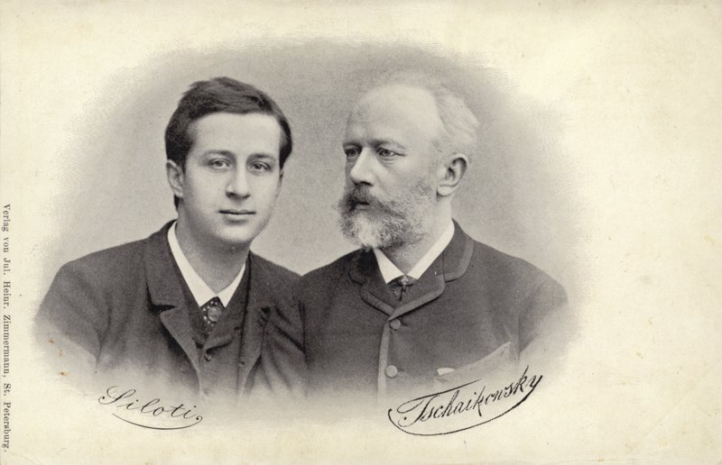 Ritratto di Siloti e Tchaikovsky da Russian Photographer