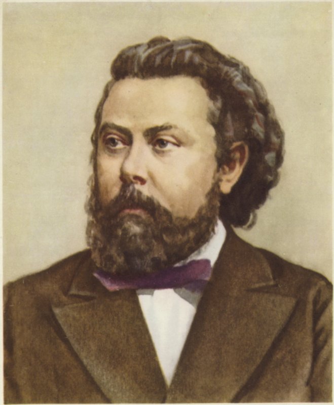 Ritratto di Modest Mussorgsky da Russian School