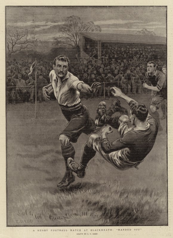 Una partita di rugby a Blackheath, Handed Off da S.T. Dadd