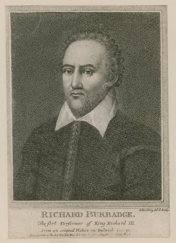 Richard Burbadge, il primo interprete di Re Riccardo III da S. Harding