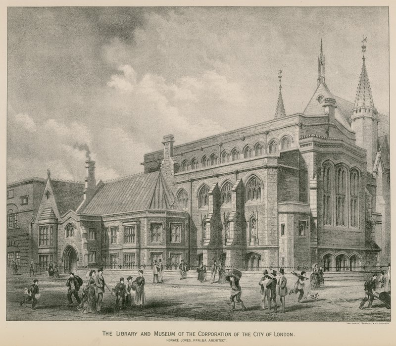 La biblioteca e il museo della Corporazione della Città di Londra; Guildhall da S. Rosenthal