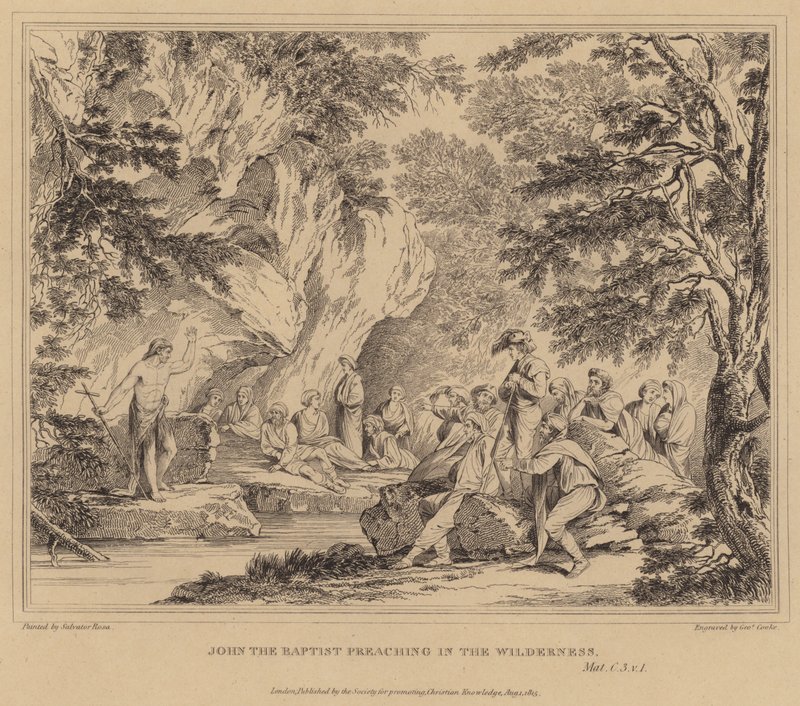 Giovanni Battista predica nel deserto, Matteo da Salvator Rosa