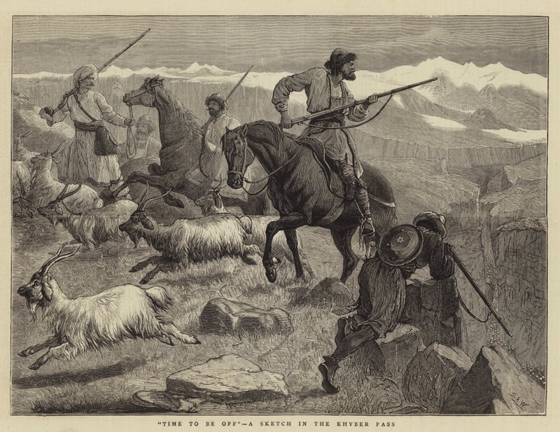 Tempo di Partire, uno Schizzo nel Passo Khyber da Samuel Edmund Waller
