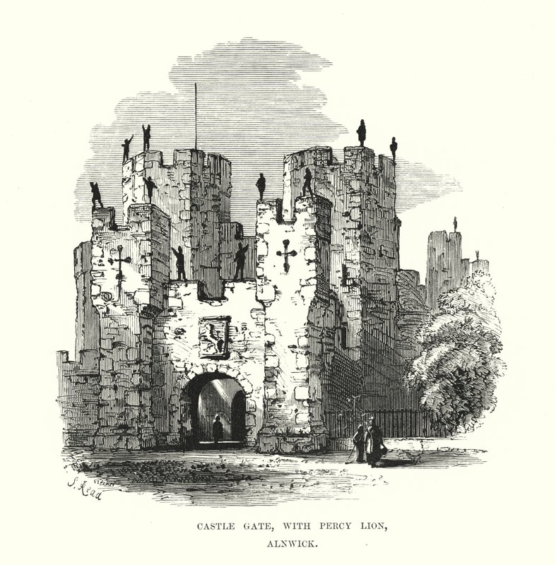 Porta del Castello, con Leone Percy, Alnwick da Samuel Read