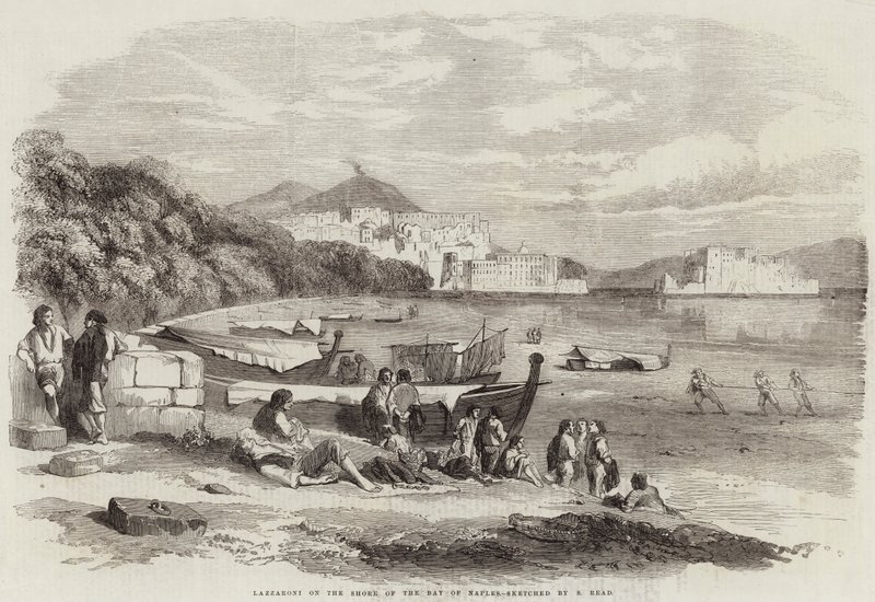 Lazzaroni sulla riva della baia di Napoli da Samuel Read