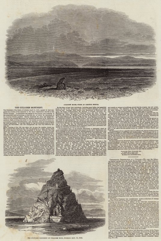 Il Monumento di Culloden da Samuel Read
