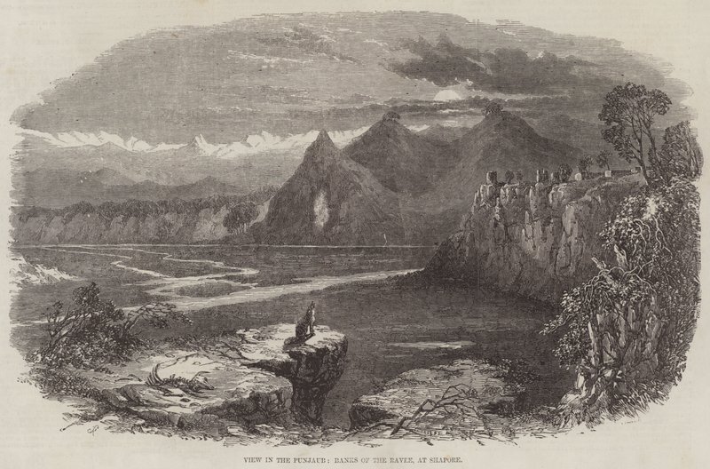 Veduta nel Punjab, rive del Ravee, a Shapore da Samuel Read