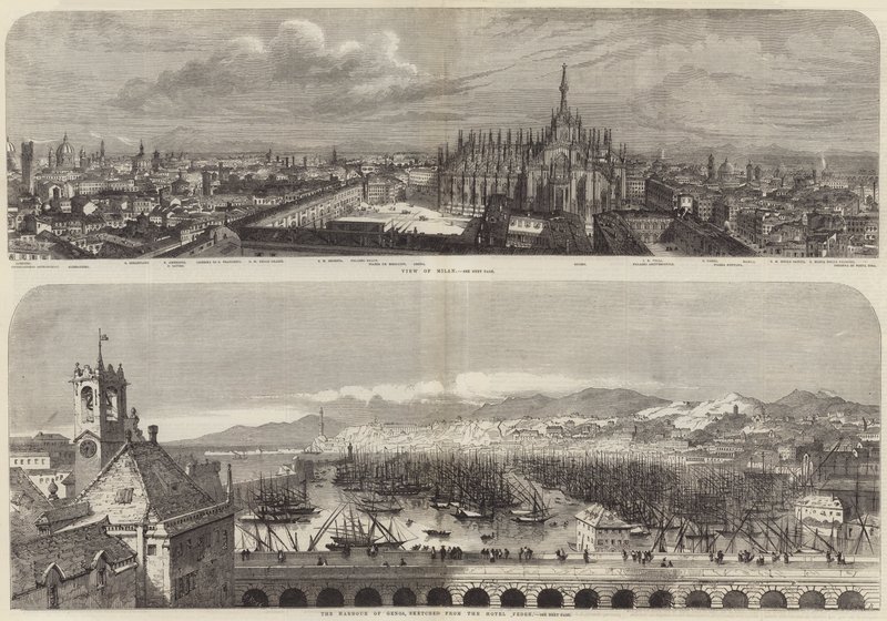 Vedute di Milano e Genova da Samuel Read