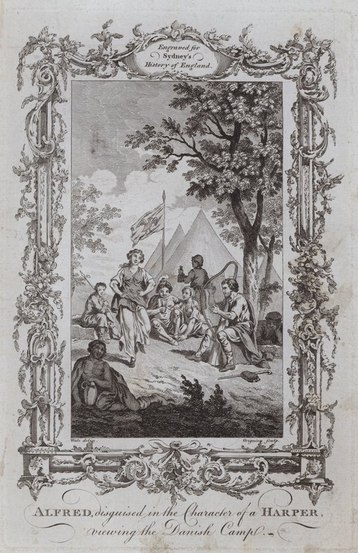 Alfredo, Travestito da Arpista, Osserva il Campo Danese da Samuel (after) Wale