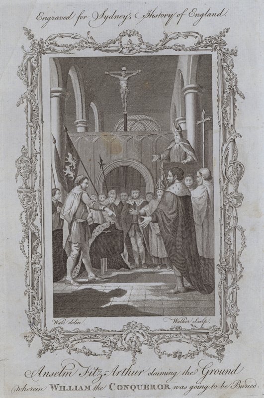 Anselm Fitz-Arthur reclama il terreno in cui Guglielmo il Conquistatore stava per essere sepolto da Samuel (after) Wale
