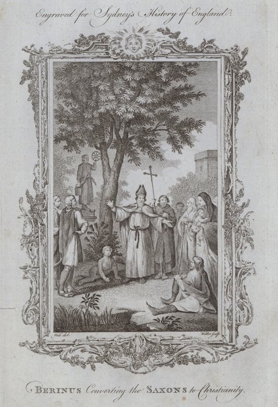 Berino che converte i Sassoni al Cristianesimo da Samuel (after) Wale
