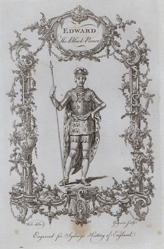 Edoardo il Principe Nero (incisione) da Samuel (after) Wale