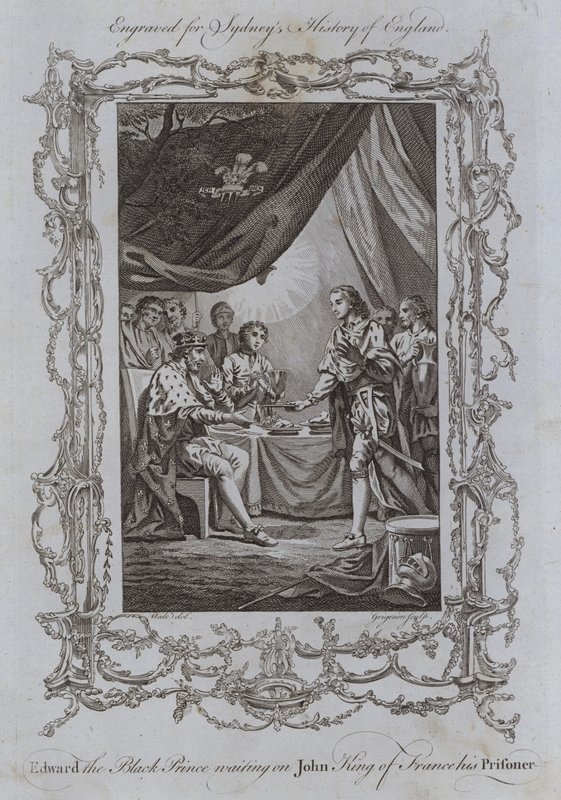 Edoardo il Principe Nero che Serve Giovanni Re di Francia suo Prigioniero da Samuel (after) Wale