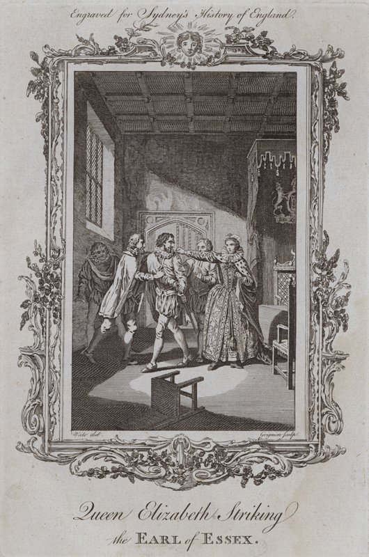 La Regina Elisabetta che Colpisce il Conte di Essex da Samuel (after) Wale