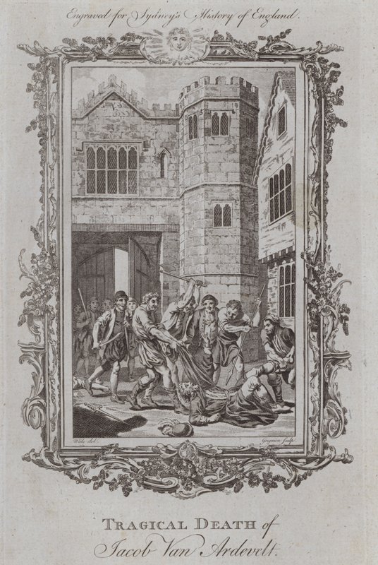 Morte tragica di Jacob Van Artevelde (incisione) da Samuel (after) Wale