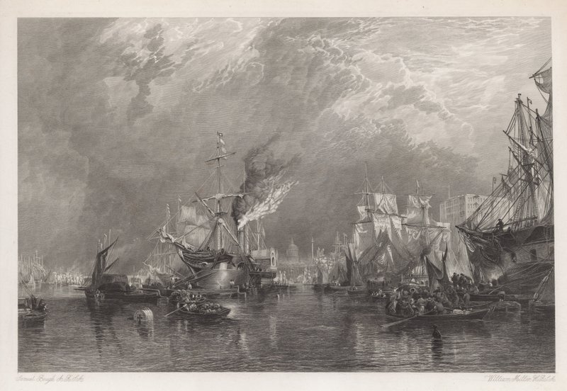 Il porto di Londra da Samuel Bough